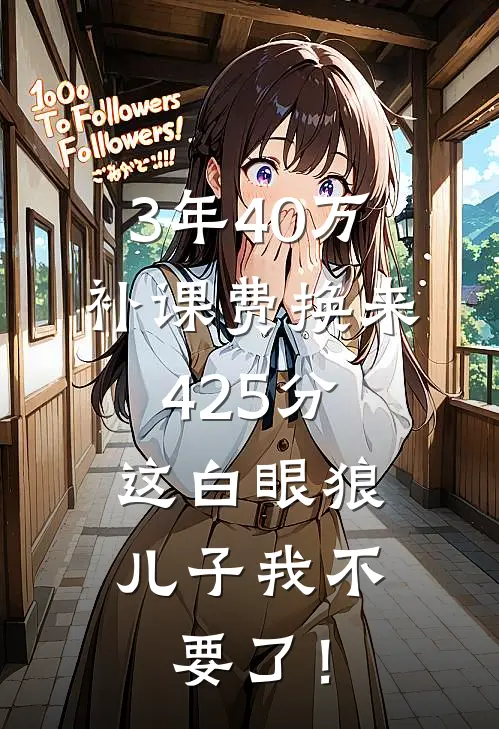 3年40万补课费换来425分，这白眼狼儿子我不要了！