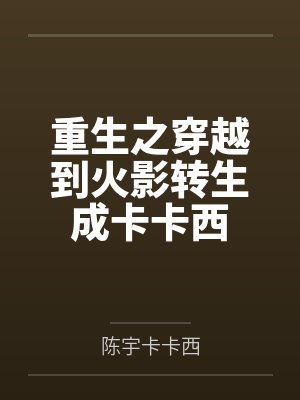 火影忍者之卡卡西传 火影忍者之卡卡西传